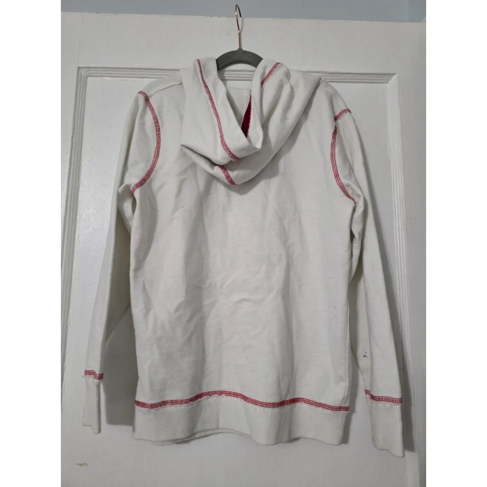 Disney Girls Sweater Size Large‎ White Long Sleeve Hooded Casual Disney Land